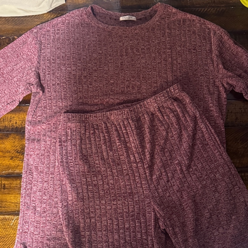 Maroon Top and Bottom Set